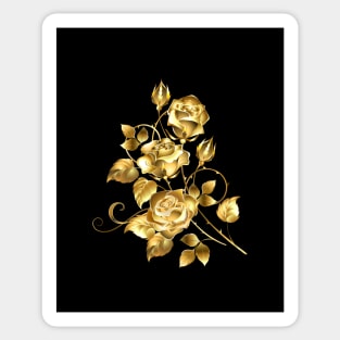 Composition of Gold Roses Sticker